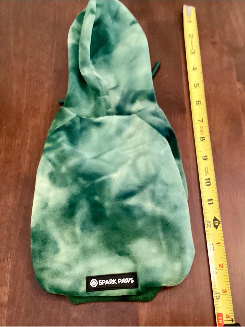 Spark Paws Green Plush Dog Hoodie XS new